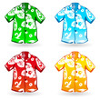Vektor: Hawaiian Aloha Shirts. Vector illustration Hawaiian Aloha Shirts. Vector illustration