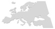 3D Black and White Country Map of Europe