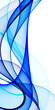 Smooth waves from blue tones on a white background Smooth waves from blue tones on a white background