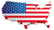 USA 3D State Flag map