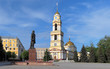 Monument to Lenin and Cathedral of the Nativity in Lipetsk Monument to Lenin and Cathedral of the Nativity in Lipetsk