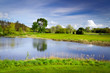 Idyllic golf course scenery