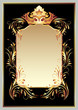 Luxurious golden ornament and crown