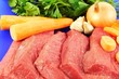 Fresh vegetables and beef