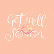 Get well soon. Card with friendly wishes
