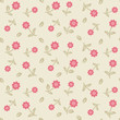 Cute seamless floral pattern with tulips on pastel background