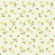 Cute seamless floral pattern with tulips on pastel background