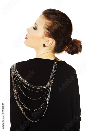 Photo: Beutiful teen brunette with jewelery Beutiful teen brunette with jewelery