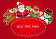 Vector: Christmas Characters template card Christmas Characters template card
