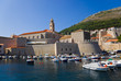 Port at town Dubrovnik in Croatia