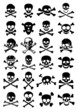 Skulls & Crossbones vector collection in white background
