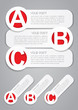 ABC vector progress labels ABC vector progress labels