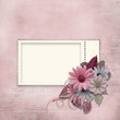 .Grunge victorian background with stamp-frame