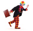Clown with briefcase