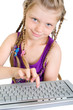 Mädchen mit Tastatur Mädchen mit Tastatur
