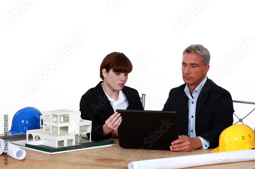 Photo: Architects working on a new concept Architects working on a new concept