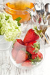 Fresh strawberries with flowers Fresh strawberries with flowers
