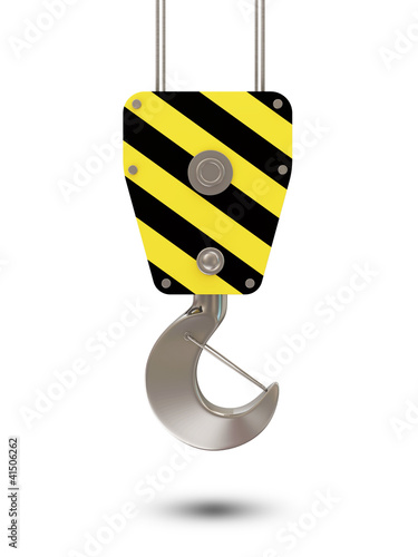 Illustration: Crane Hook isolated on white background Crane Hook isolated on white background