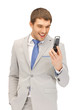 angry man with cell phone