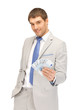 handsome man with euro cash money handsome man with euro cash money