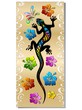Geco Rettile Tatuaggio e Hibiscus Design Gecko Tattoo-Banner