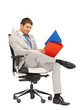 man with folders