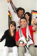 Two couples supporting German football Two couples supporting German football