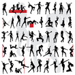 50 Sexy girls silhouette. Go-go girls.