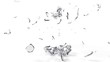 Breaking an empty bottle in 3D with a bullet. Breaking an empty bottle in 3D with a bullet.