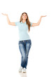 Woman with arms open