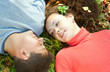 Romantic couple in autumn park Romantic couple in autumn park