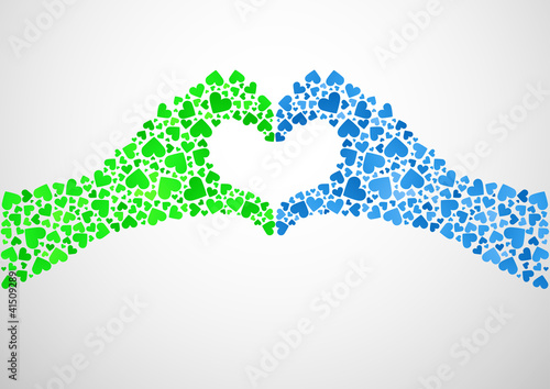 Vector: Heart from hands Heart from hands