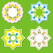 garden spring flowers in a circle a polygon