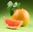 grapefruit with leaves