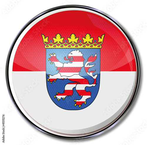 Vektor: Button mit Wappen Hessen Button mit Wappen Hessen