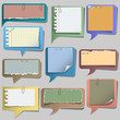 Torn paper speech bubbles Torn paper speech bubbles