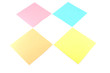 Color reminder notes over white Color reminder notes over white