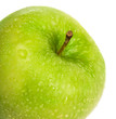 fresh green apple isolated on white close-up fresh green apple isolated on white close-up