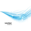 abstract new blue shiny wave composition vector