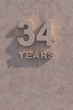 34 years 3d text