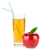A fényképek részletei Apple juice in a glass and red apple