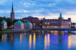 Scenic evening panorama of Stockholm, Sweden