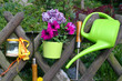 Garten Zaun Werkzeug Blumen