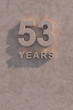 53 years 3d text