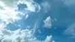 Clouds running in a sunny sky, time lapse