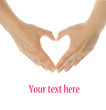 Hands make heart shape