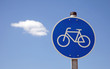 Fahrradschild mit Wolke