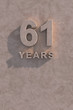 61 years 3d text