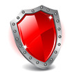 Vektor: Red shield Red shield