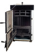 A residential furnace, burns firewood or coal and makes warm air A residential furnace, burns firewood or coal and makes warm air